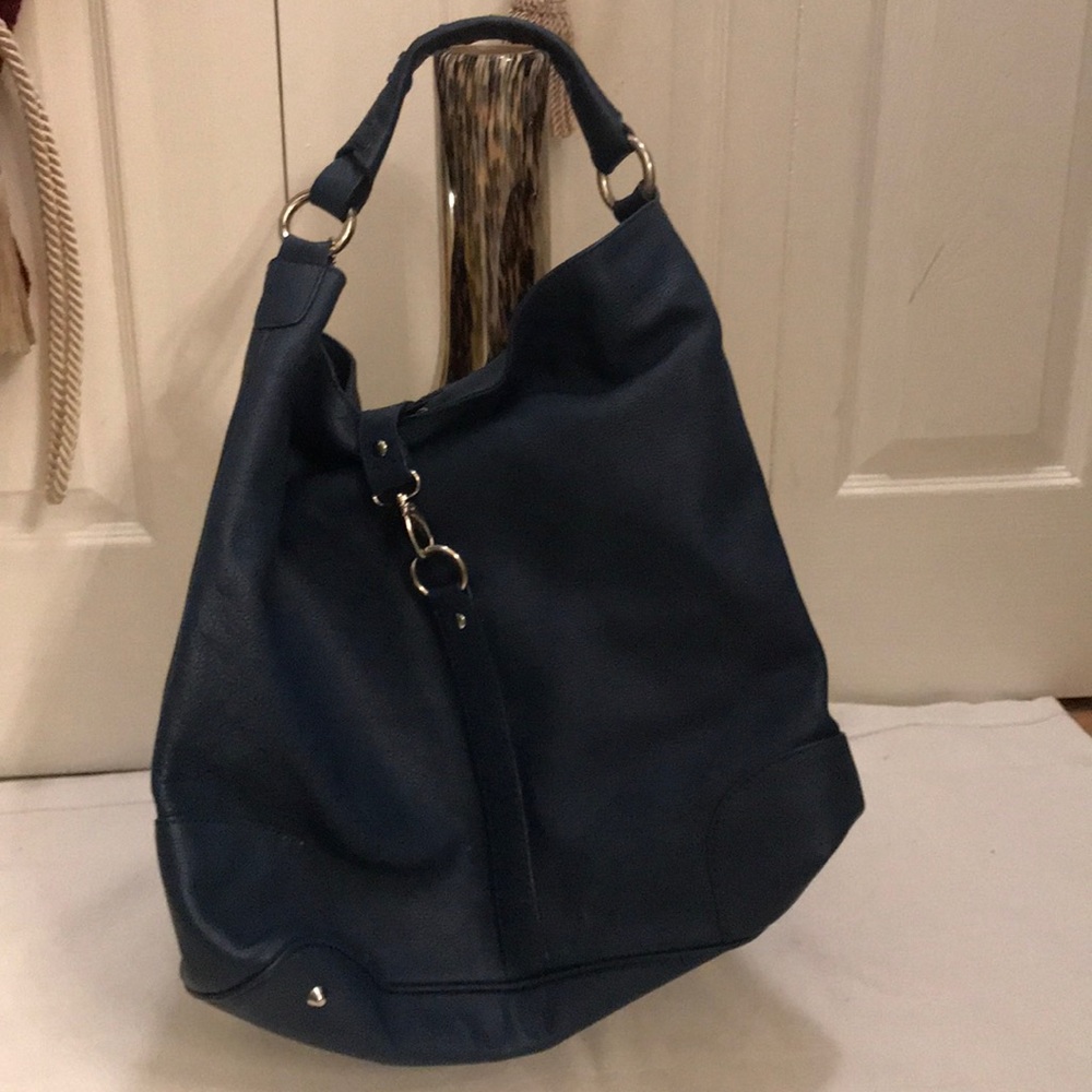Bloomingdales genuine leather bag silver stud